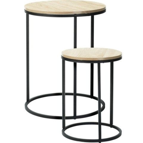 ZESTAW 2 STOLIKI KAWOWE BLAT DREWNIANY Excellent houseware