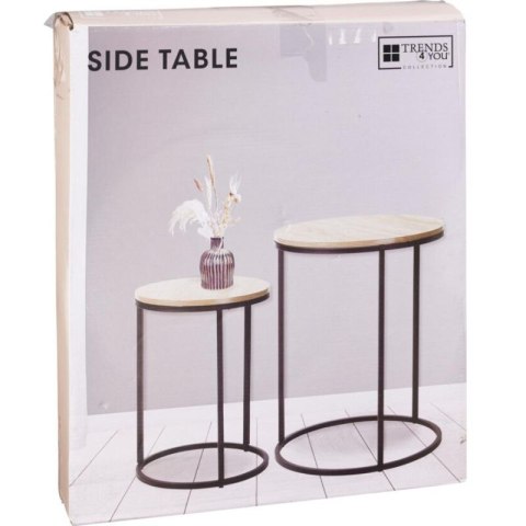 ZESTAW 2 STOLIKI KAWOWE BLAT DREWNIANY Excellent houseware