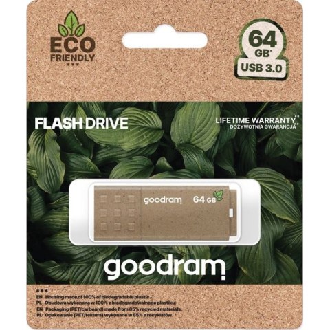 GOODRAM FLASHDRIVE 64GB UME3 ECO FRIENDLY USB 3.0 GOODRAM RETAIL Goodram