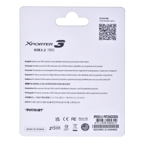 PARTIOT FLASHDRIVE Xporter 3 256GB Type A USB3.2 Patriot Memory