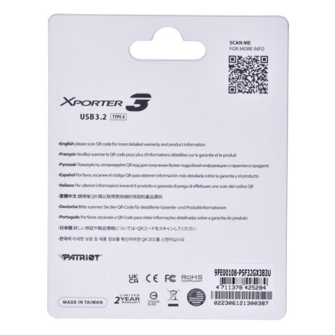 PARTIOT FLASHDRIVE Xporter 3 32GB Type A USB3.2 Patriot Memory
