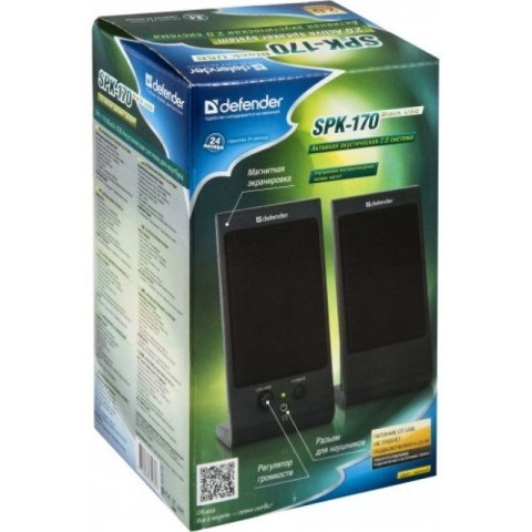 DEFENDER GŁOŚNIKI KOMPUTEROWE SPK-170 2.0 4W USB 65165 DEFENDER