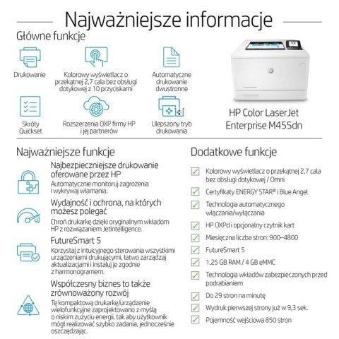 Drukarka HP Color LJ Pro M455DN Hewlett-Packard