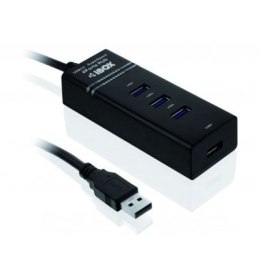 Hub IBOX USB 3.0 CZARNY 4-PORTY IUH3FB (4x USB 3.0; kolor czarny) IBox
