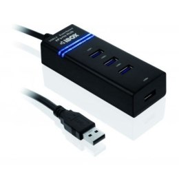 Hub IBOX USB 3.0 CZARNY 4-PORTY IUH3FB (4x USB 3.0; kolor czarny) IBox