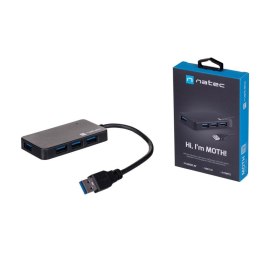 Hub NATEC Moth NHU-1342 (4x USB 3.0; kolor czarny) NATEC