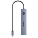 UNITEK HUB USB-C 7W1 PD 100W HDMI 2.0 Z PRZYCISKIEM ON/OFF Unitek
