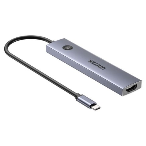 UNITEK HUB USB-C 7W1 PD 100W HDMI 2.0 Z PRZYCISKIEM ON/OFF Unitek