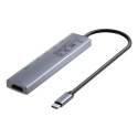 UNITEK HUB USB-C 7W1 PD 100W HDMI 2.0 Z PRZYCISKIEM ON/OFF Unitek
