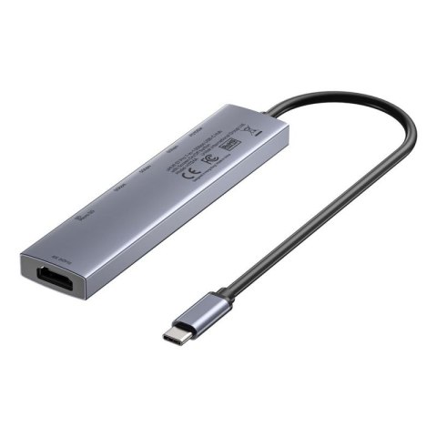 UNITEK HUB USB-C 7W1 PD 100W HDMI 2.0 Z PRZYCISKIEM ON/OFF Unitek