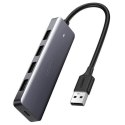Ugreen Hub Adapter 4w1 USB do 4x USB 3.0+micro USB (szary) UGREEN