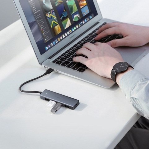 Ugreen Hub Adapter 4w1 USB do 4x USB 3.0+micro USB (szary) UGREEN
