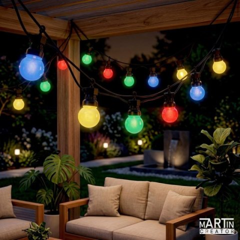 GIRLANDA OGRODOWA PARTY LIGHT 20LED G50 TIMER MOŻLIWOŚĆ ŁĄCZENIA KOLOR PROGARDEN