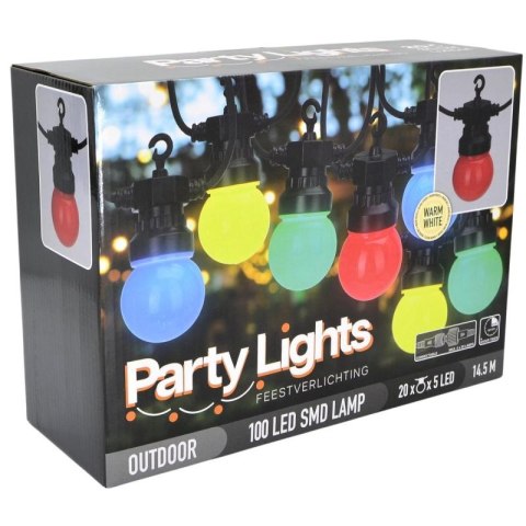 GIRLANDA OGRODOWA PARTY LIGHT 20LED G50 TIMER MOŻLIWOŚĆ ŁĄCZENIA KOLOR PROGARDEN