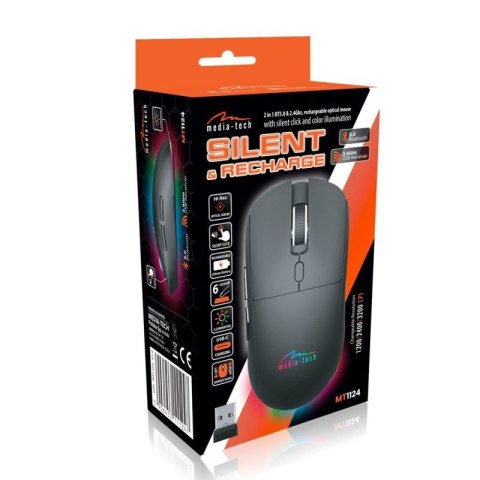 MEDIA-TECH MYSZ DUAL BT/RF SILENT&RECHARGE MT1124 Media tech