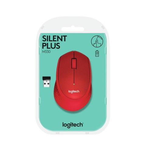 Mysz Logitech M330 910-004911 (optyczna; 1000 DPI; kolor czerwony) Logitech