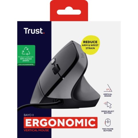 Mysz TRUST BAYO II ERGONOMIC MOUSE BLK (25144) Trust