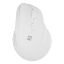 NATEC MYSZ WERTYKALNA CRAKE 2 BEZPRZEWODOWA 2400DPI BT 5.2 +2.4GHZ BIAŁA NATEC