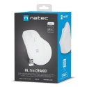 NATEC MYSZ WERTYKALNA CRAKE 2 BEZPRZEWODOWA 2400DPI BT 5.2 +2.4GHZ BIAŁA NATEC