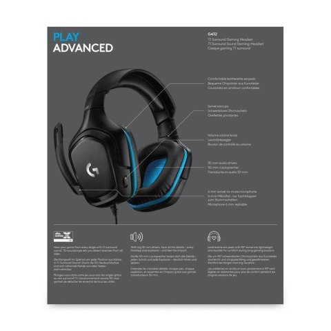 Słuchawki z mikrofonem Logitech 981-000770 (kolor czarny) Logitech