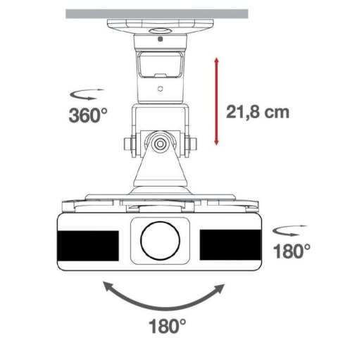 TECHLY UCHWYT DO PROJEKTORA SUFITOWY 22CM 10KG BIA TECHly