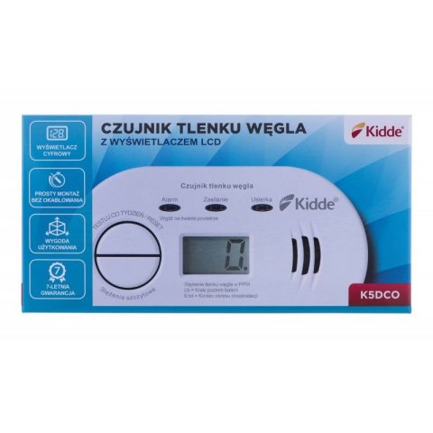 Czujnik tlenku węgla (czadu) LCD K5DCO Kidde Kidde