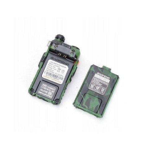 Krótkofalówka Baofeng UV-5R HTQ 1800mAh Camo, Radiotelefon Walkie Talkie Skaner Kamuflaż BAOFENG