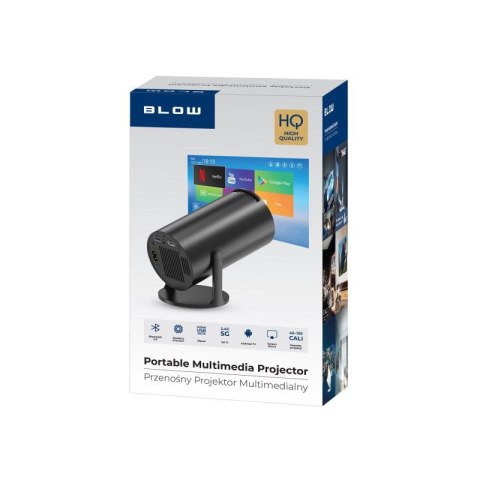 BLOW PROJEKTOR PRZENOŚNY ANDROIDTV HD CINEMA BLACK BLOW