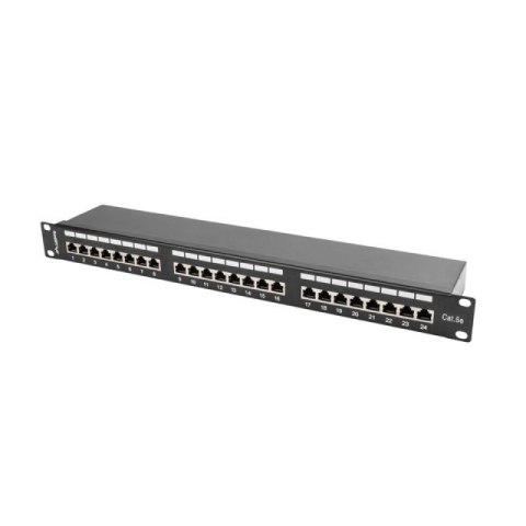 Patch panel Lanberg PPS5-1024-B (1U; kat. 5e; 24xRJ-45) Lanberg