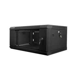 Szafa jednosekcyjna Lanberg WF01-6404-10B (4U; 280mm / 600mm / 450 mm; wisząca; Szklane; 19''; kolor czarny) Lanberg