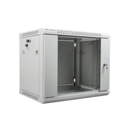 Szafa jednosekcyjna Lanberg WF01-6409-10S (9U; 500mm / 600mm / 450 mm; wisząca; Szklane; 19''; kolor szary) Lanberg