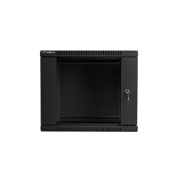 Szafa jednosekcyjna Lanberg WF01-6609-10B (9U; 500mm / 600mm / 600 mm; wisząca; Szklane; 19''; kolor czarny) Lanberg