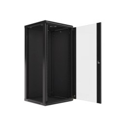 Szafa jednosekcyjna Lanberg WF01-6627-10B (27U; 1300mm / 600mm / 600 mm; wisząca; Szklane; 19''; kolor czarny) Lanberg