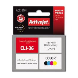 Activejet ACC-36N Tusz (zamiennik Canon CLI-36; Supreme; 12,5 ml; kolor) Activejet