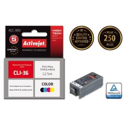 Activejet ACC-36N Tusz (zamiennik Canon CLI-36; Supreme; 12,5 ml; kolor) Activejet