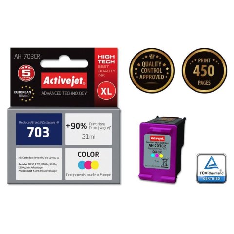 Activejet AH-703CR Tusz (zamiennik HP 703 CD888AE; Premium; 21 ml; kolor) Activejet