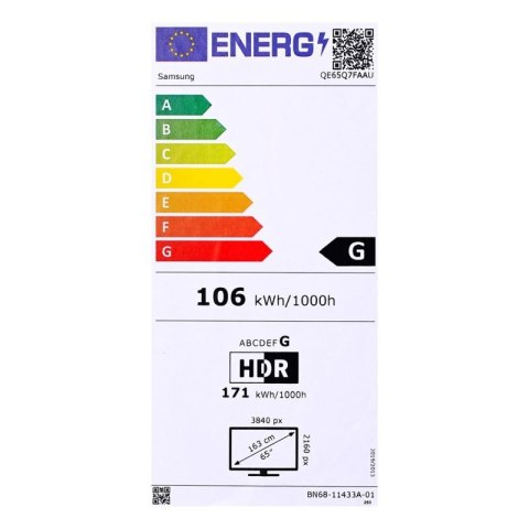 Telewizor Samsung QE65Q7FAAUXXH QLED 65'' 4K Ultra HD Tizen Q-Symphony DVB-T2 Czarny (MODEL 2025) Samsung
