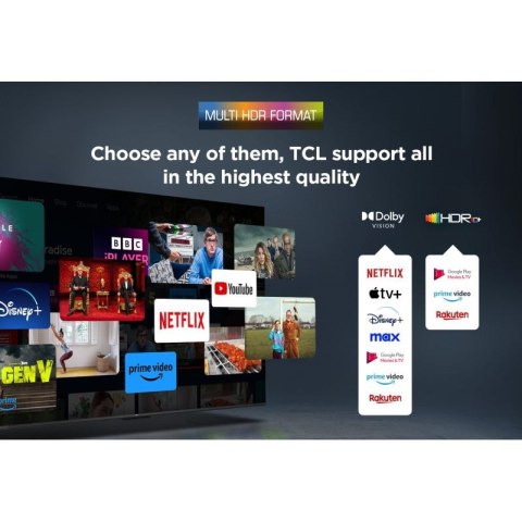 Telewizor TCL 55V6C DLED 55'' 4K Ultra HD Google TV Dolby Atmos DVB-T2 Metaliczny TCL
