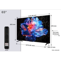 Telewizor TCL 65P69K LED 65'' 4K Ultra HD Google TV Dolby Atmos DVB-T2 Czarny TCL