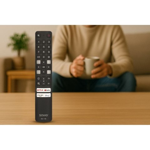 SAVIO PILOT UNIWERSALNY DO TV /ZAMIENNIK DO TV TCL - SMART TV RC-15 Savio