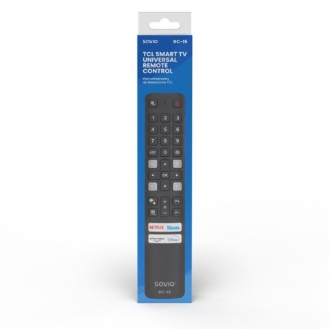 SAVIO PILOT UNIWERSALNY DO TV /ZAMIENNIK DO TV TCL - SMART TV RC-15 Savio
