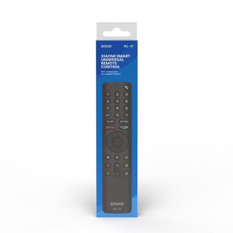 SAVIO PILOT UNIWERSALNY/ZAMIENNIK DO XIAOMI TV, SMART TV RC-17 Savio