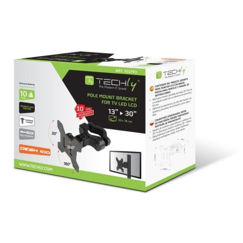 TECHLY UCHWYT NA SŁUP TV LED/LCD 13-30 CALI 10KG O TECHly