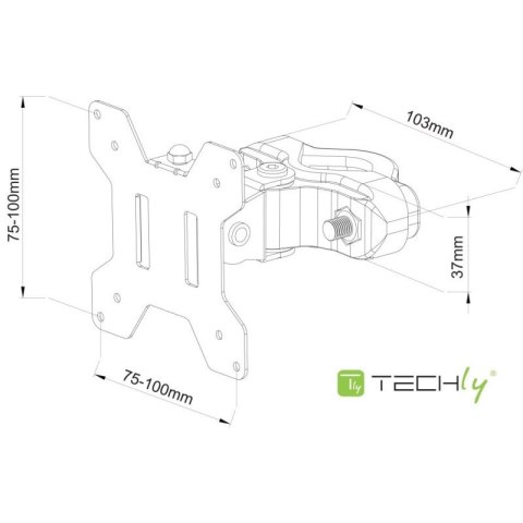 TECHLY UCHWYT NA SŁUP TV LED/LCD 13-30 CALI 10KG O TECHly
