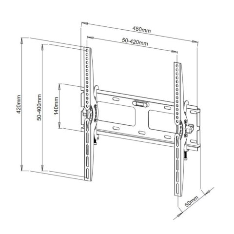 TECHLY UCHWYT ŚCIENNY TV LED/LCD 23-55" 50KG SLIM TECHly