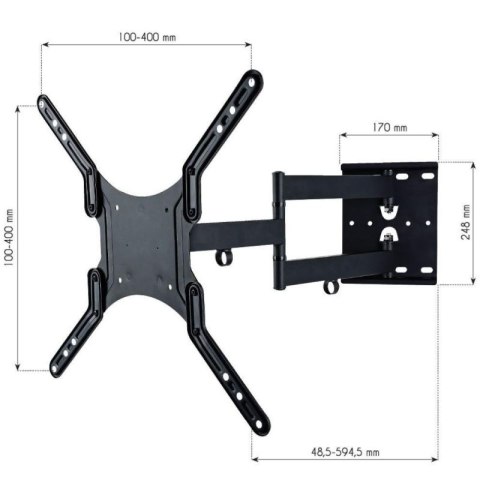 TECHLY UCHWYT ŚCIENNY TV LED/LCD 23-55 CALI 45KG O TECHly