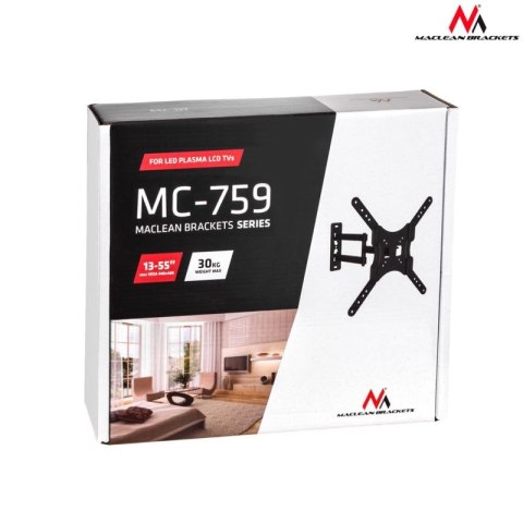 Uchwyt ścienny do telewizora Maclean MC-759 (ścienne; 13" - 55"; max. 30kg) Maclean