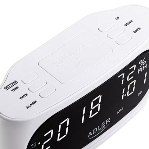 Budzik ADLER AD 1186 white Adler