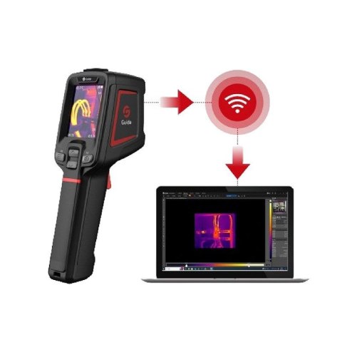 GUIDE SENSMART KAMERA TERMOWIZYJNA, IR 256X192, -20°C DO 550°C, FOV 25°×19°, LCD 2.4", LASER, 2MP, PAMIĘĆ 16GB, WI-FI, E2+ Guide Sensmart