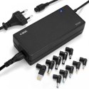 UNIWERSALNY ZASILACZ DO LAPTOPA I-BOX IUZ120WA AUTO, 10 WTYCZEK IBox